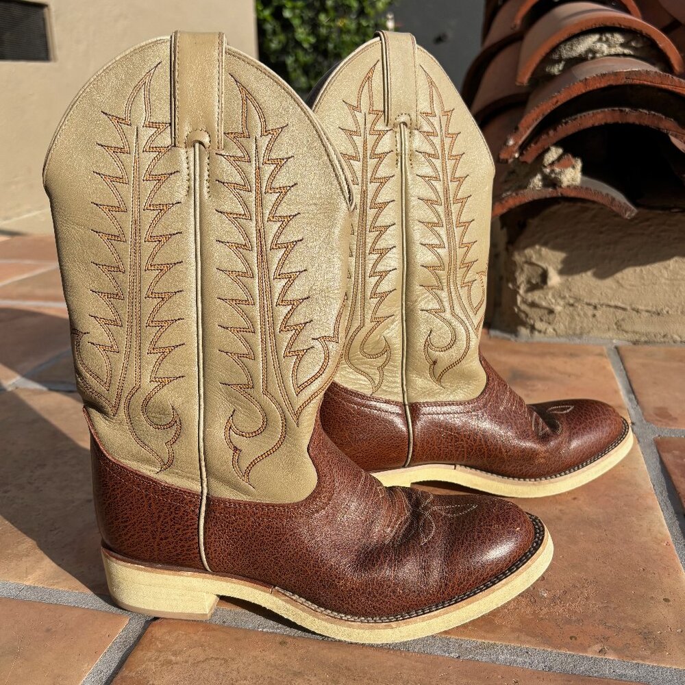 Tony Lama Youth (Big Kids) Vintage Leather Western Cowboy Boots